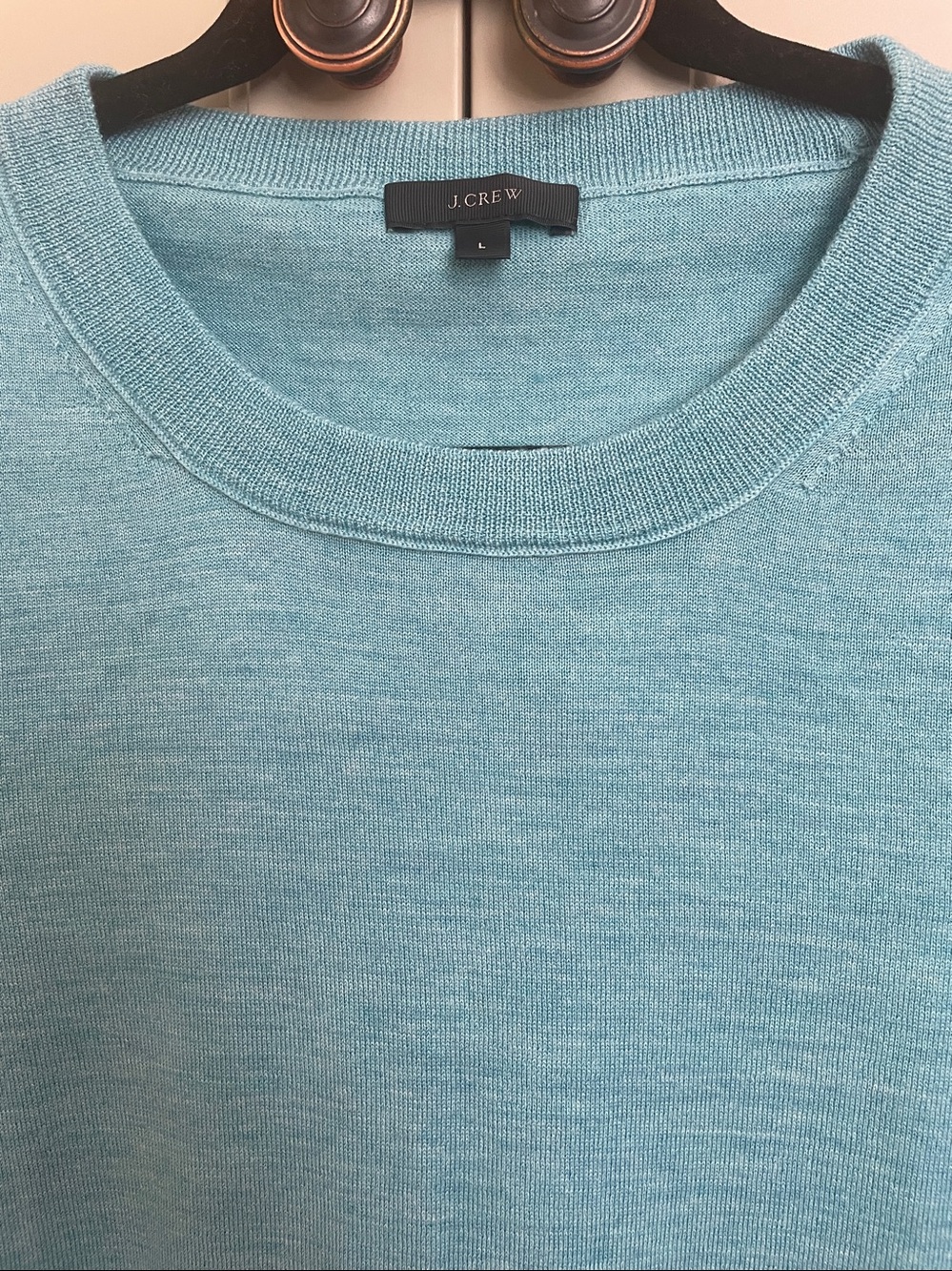 J. Crew Teal Crewneck Merino Wool Sweater - Picture 3 of 10